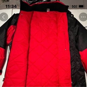 Vtg 90s Marlboro Streetwear Mens XL Black/Red Hooded Parka/heavy duty jacket